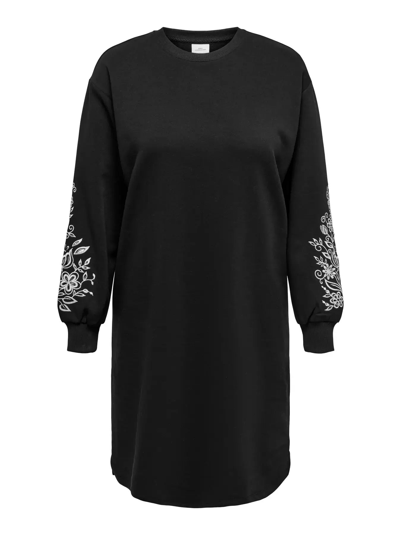 Only ck CARJENNA LS O-NECK SWEAT DRESS SWT f5 - Black EMBROIDERY, L-50/52
