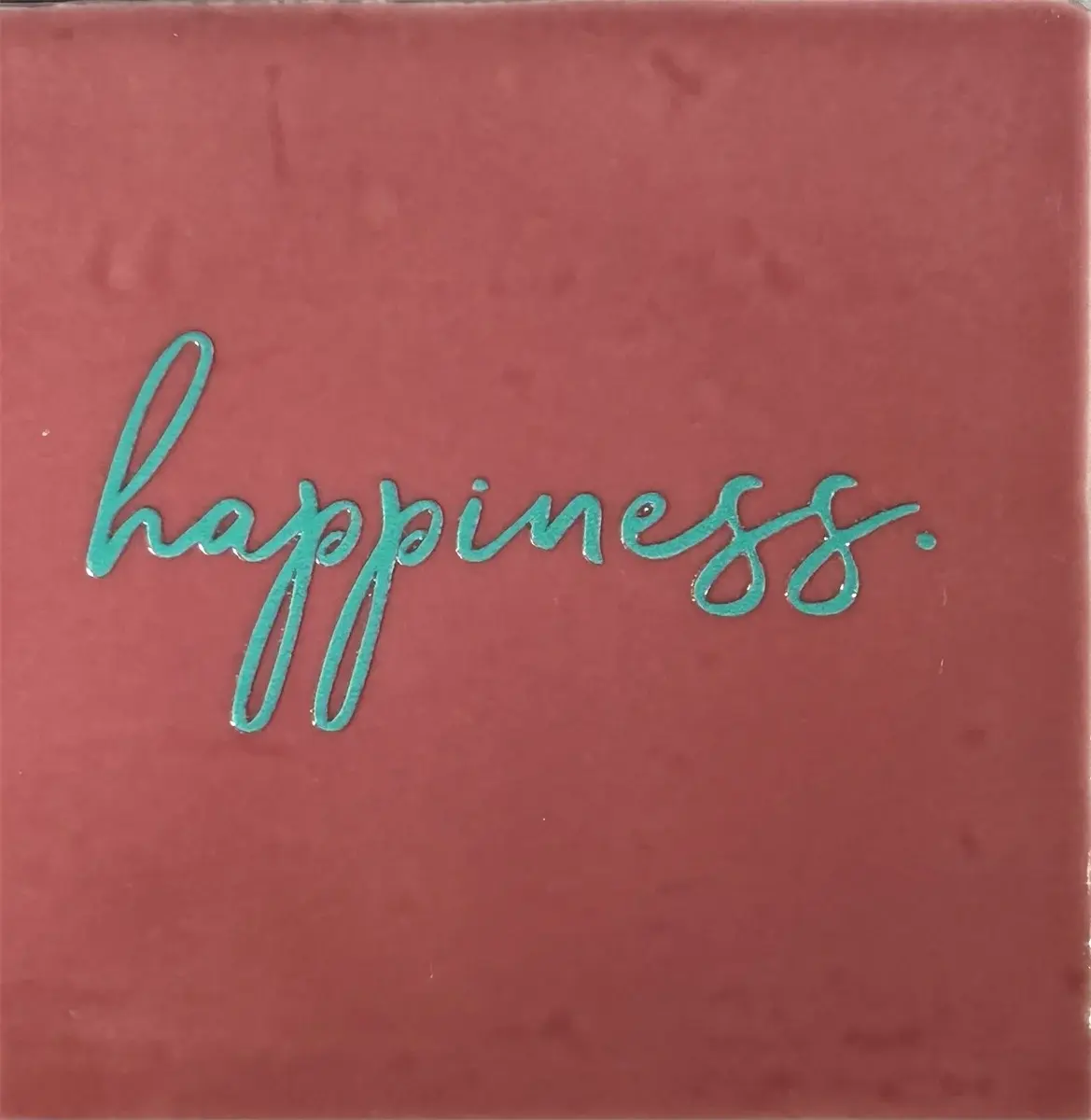 Tegeltje Happiness roze
