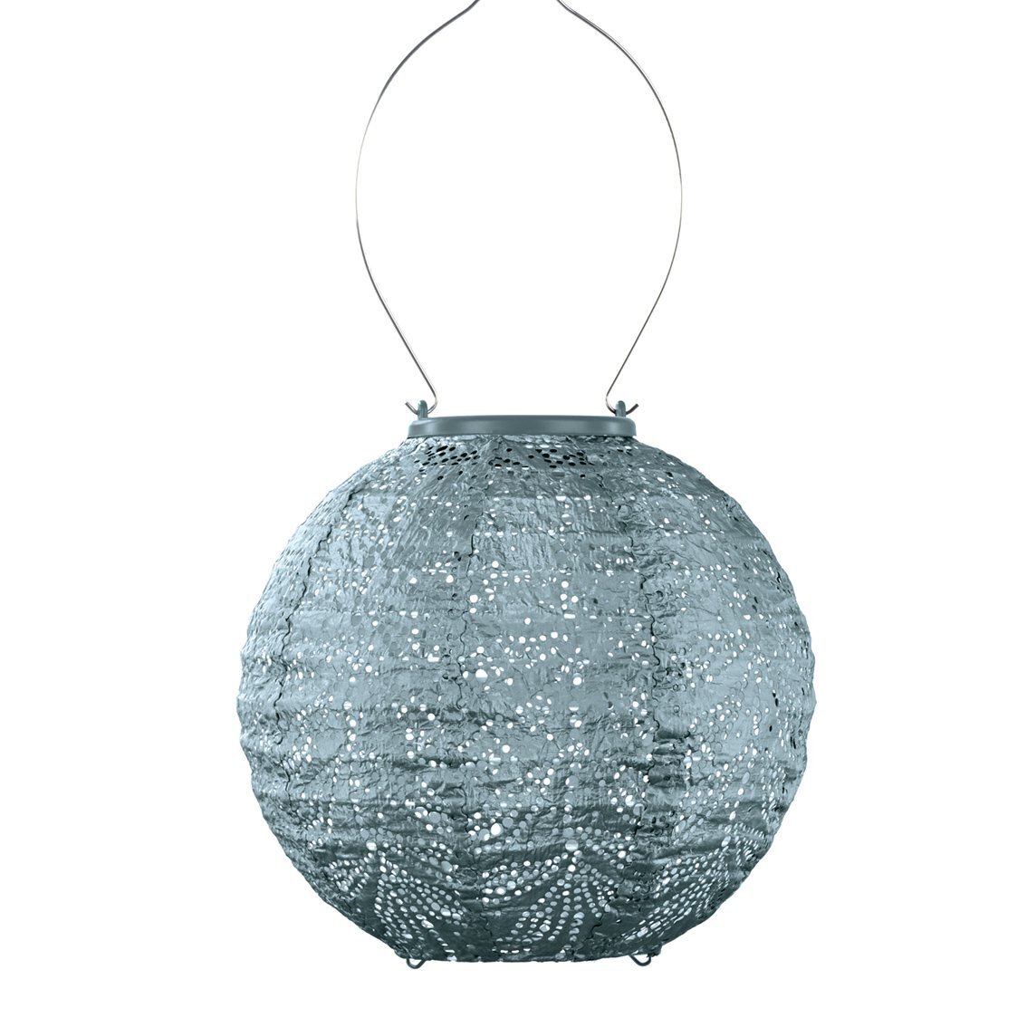 Lumiz Solar Lampion Folia Rond - 20 cm - Grijs Blauw