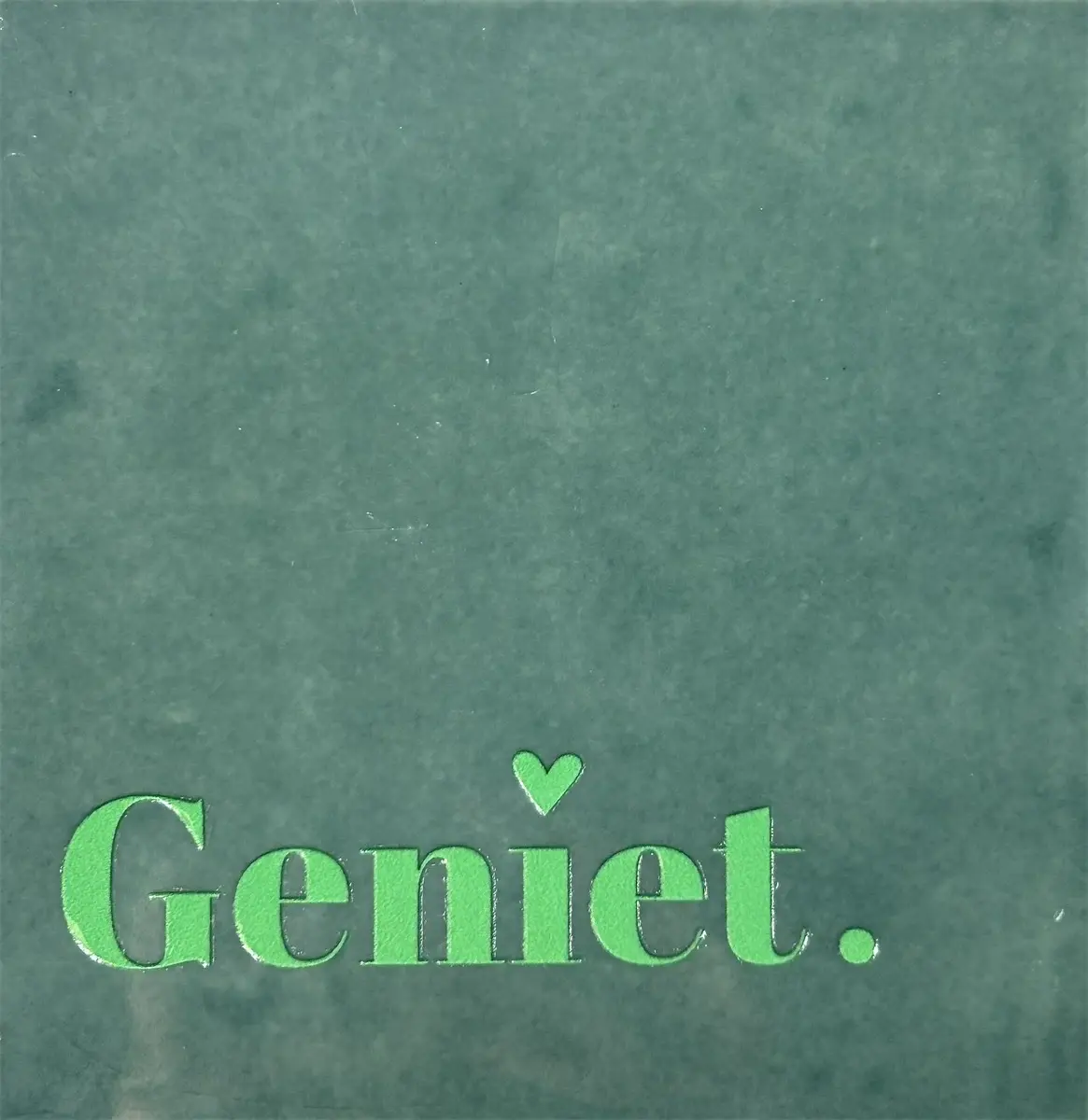 Tegeltje geniet zeegroen/appelgroen