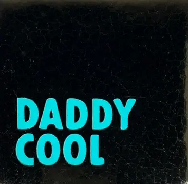 Tegeltje Daddy cool goud/turquoise
