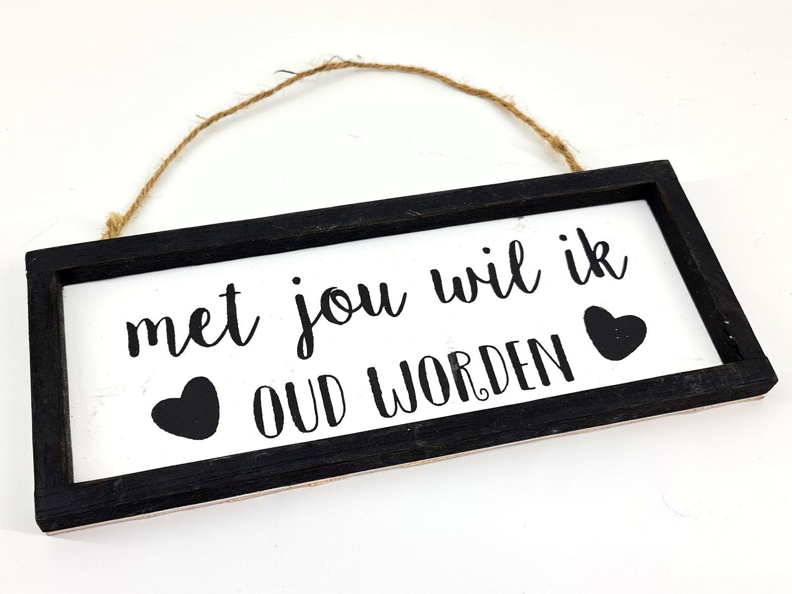 tekstlijstje 10x25cm met jou oud worden
