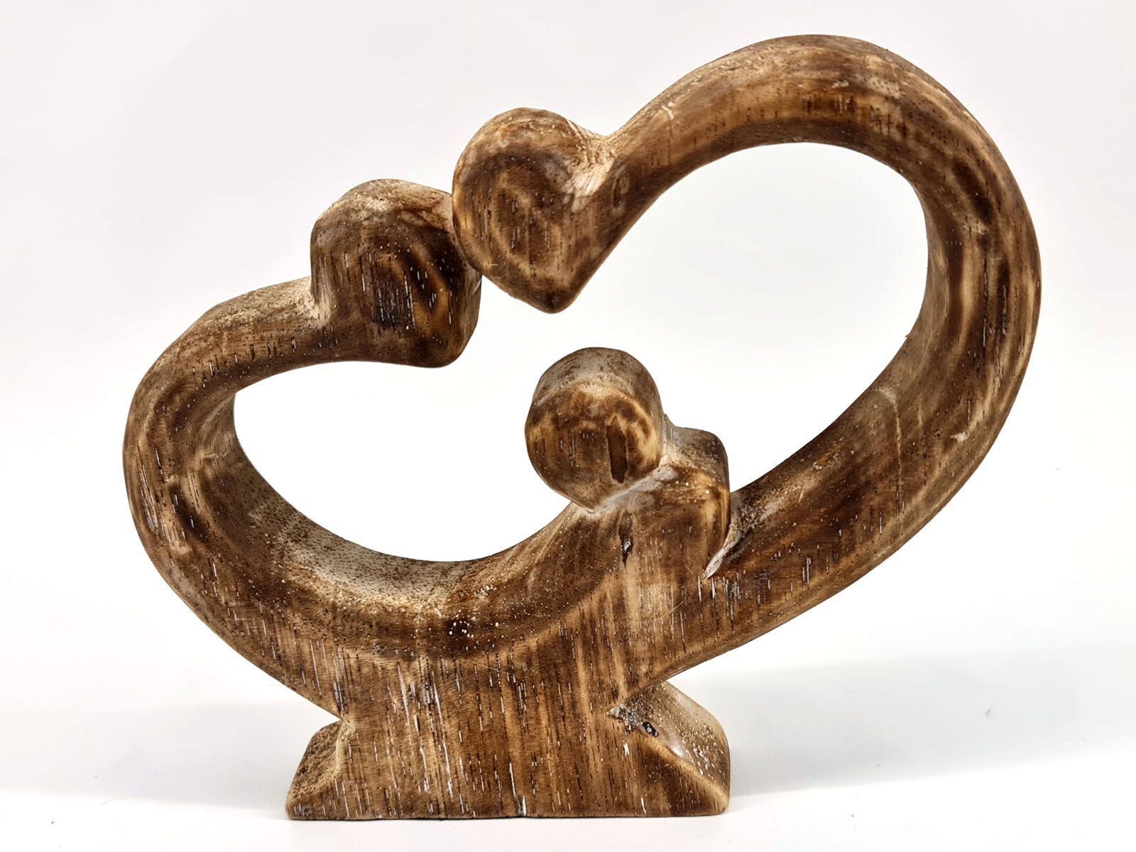 beeld abstract ouders/kind 18x19cm  natural