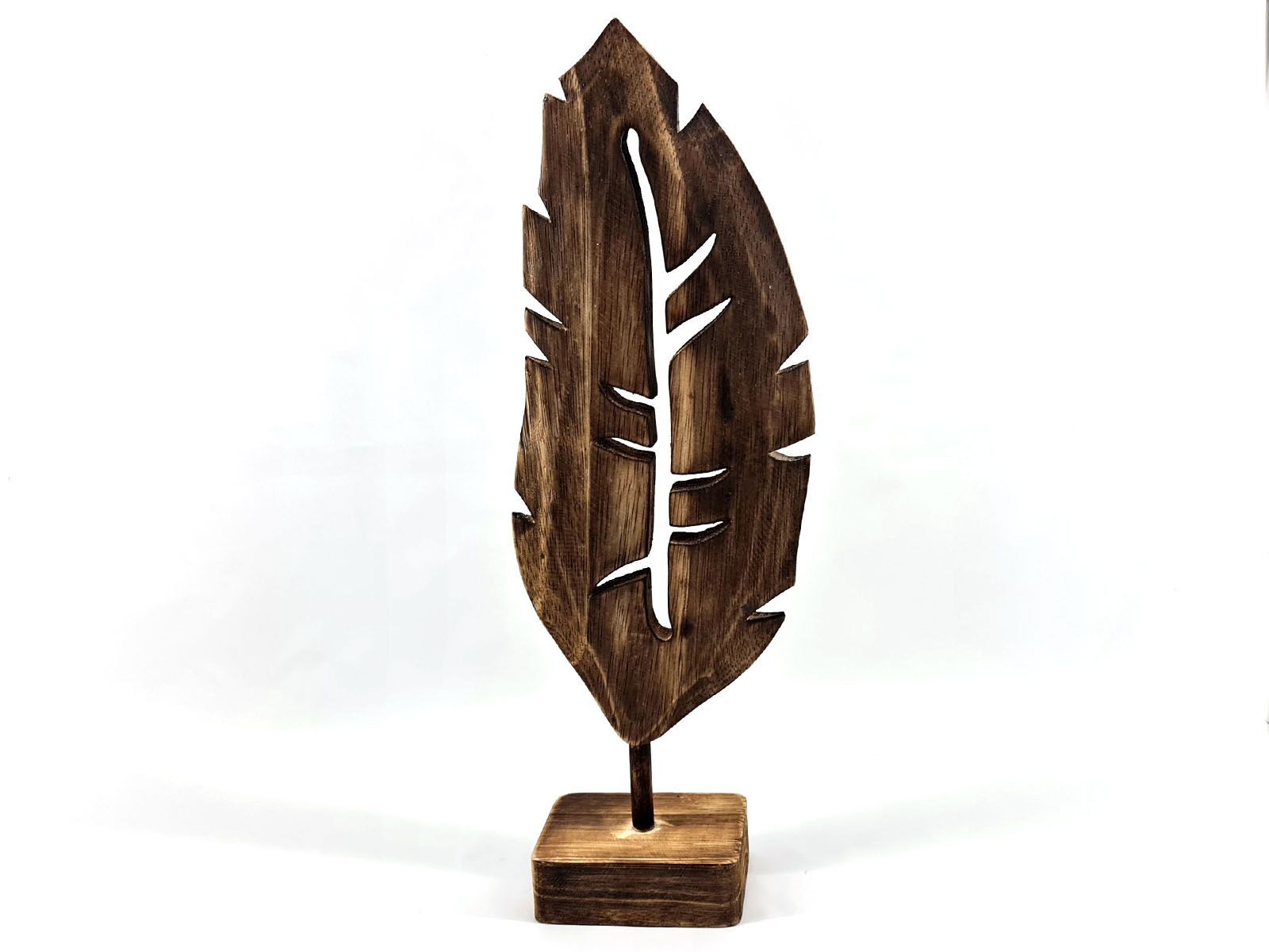 blad kartel op voet 50x17cm  natural