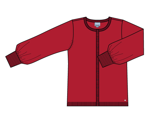 Zh-Kogle 348-Cardigan 200888 L/S pf5 - Tango red, xl=54