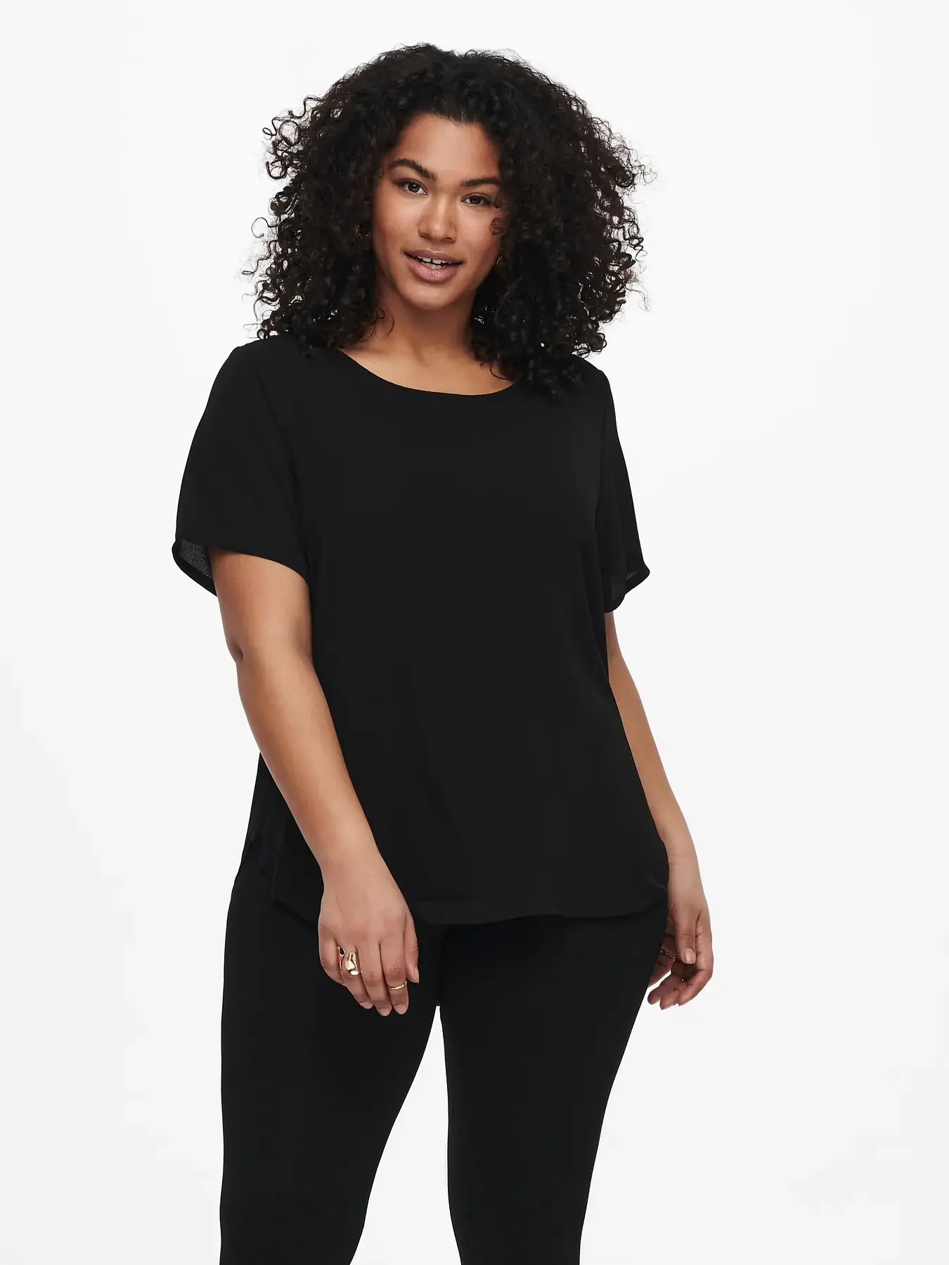 only ck CARVICA SS TOP NOOS WVN black - Black, 48
