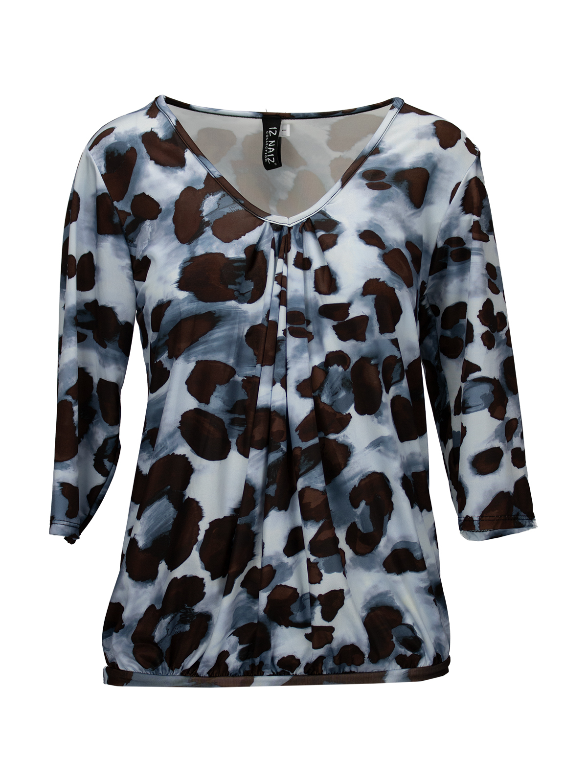 3418- Shirt Blue/brown f5 - XL