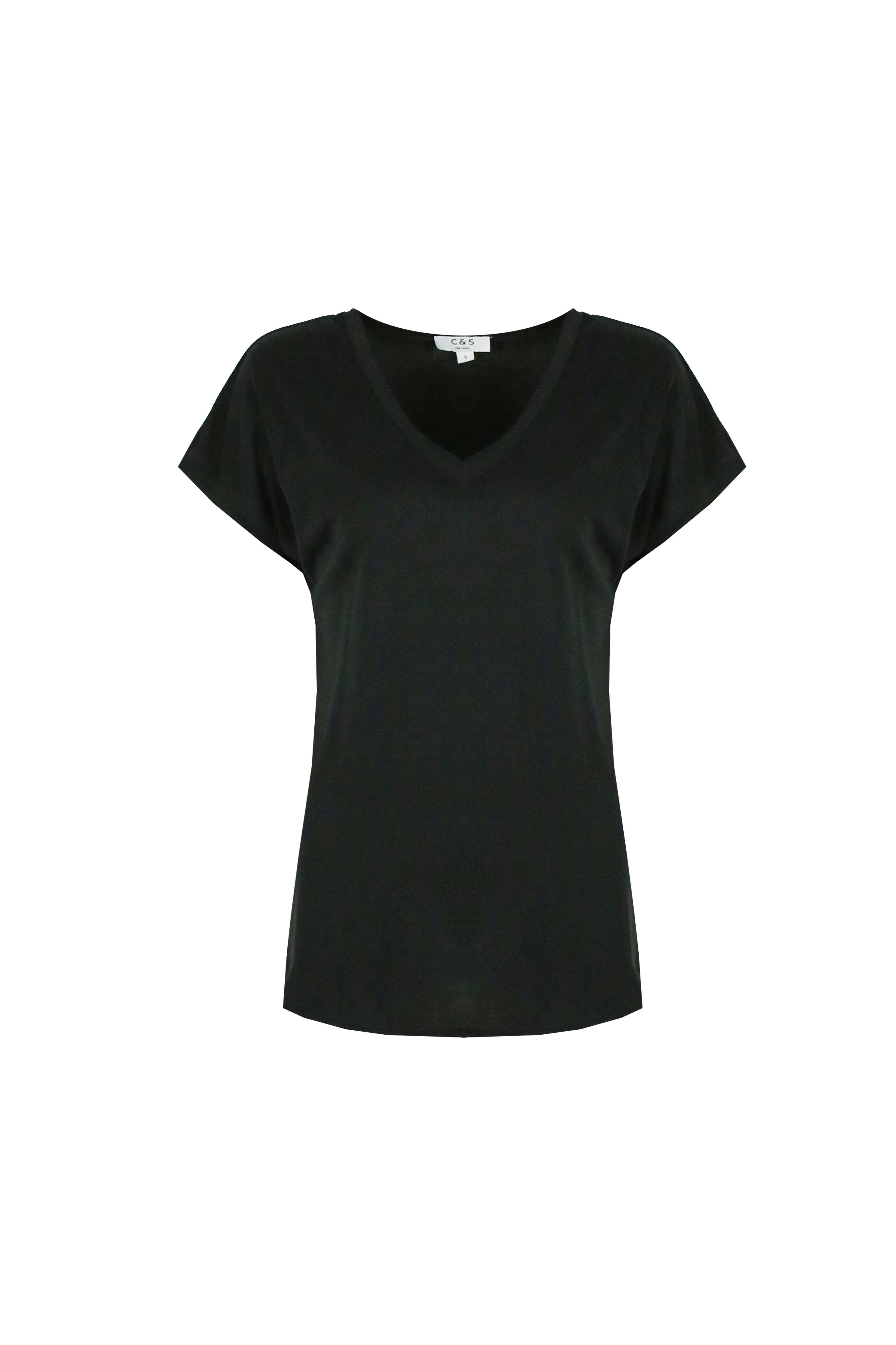 C&S Iske T-shirts - zwart, XS