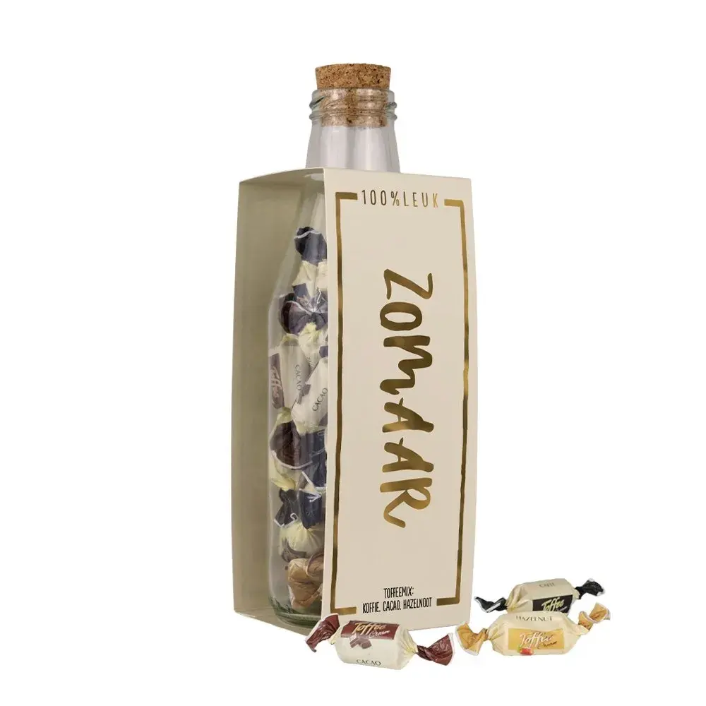 100% LEUK Momenten fles met toffees – Zomaar