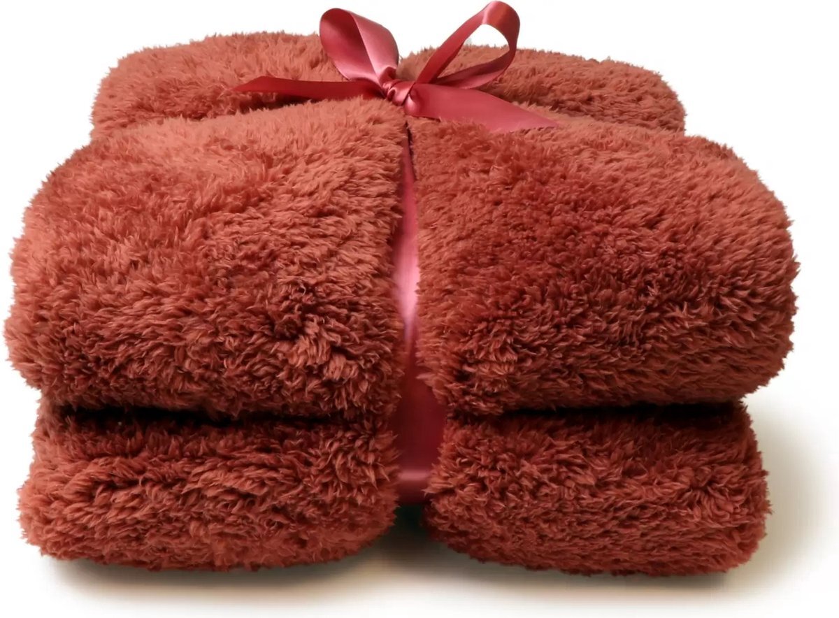 Teddy plaid 150x200cm redwood