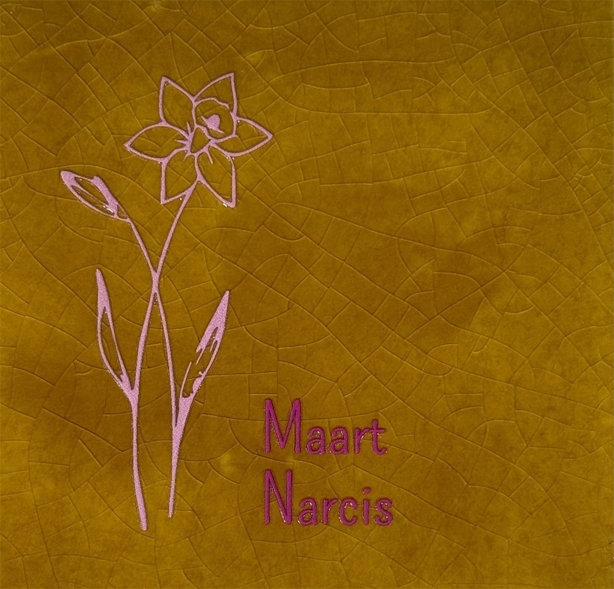 Geboortetegel maart oker