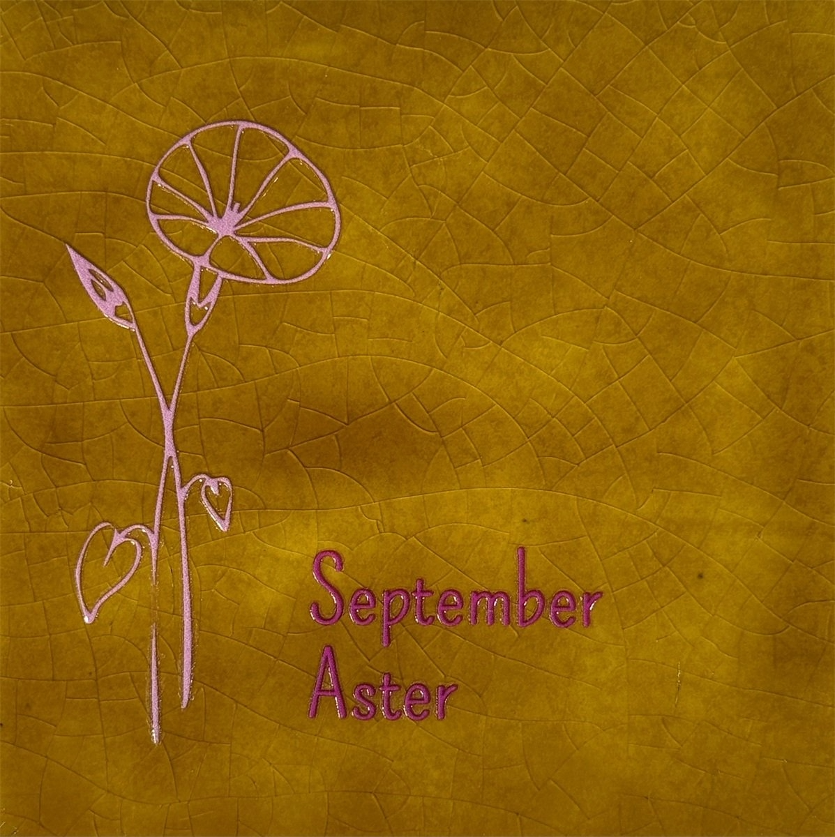 Geboortetegel September oker