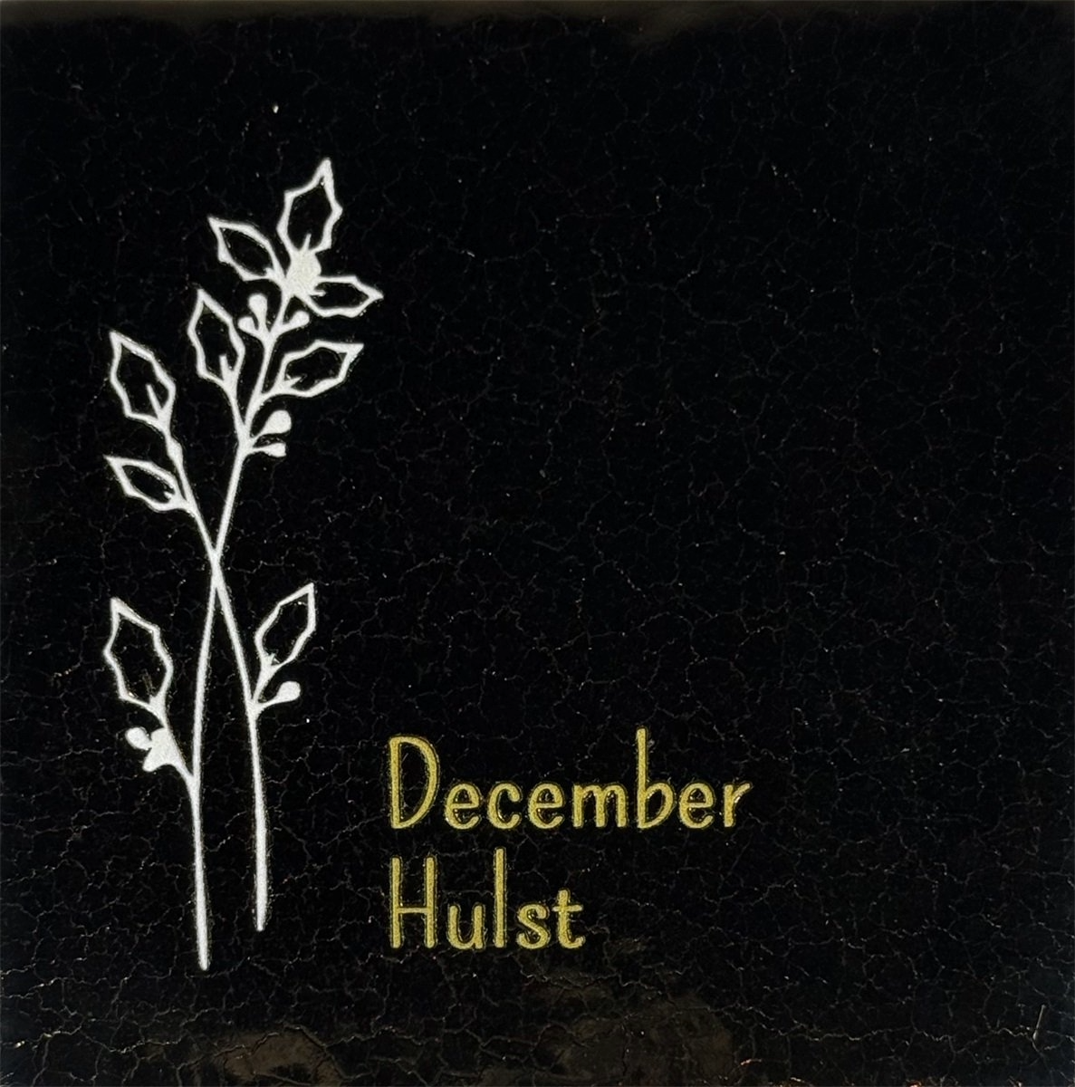 Geboortetegel December goud