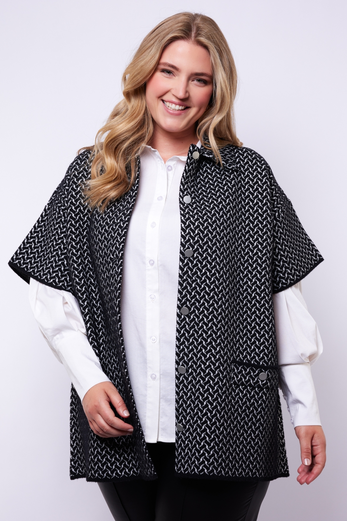 Exxcellent Eloise knit cardigan f5 - Black, 42/44