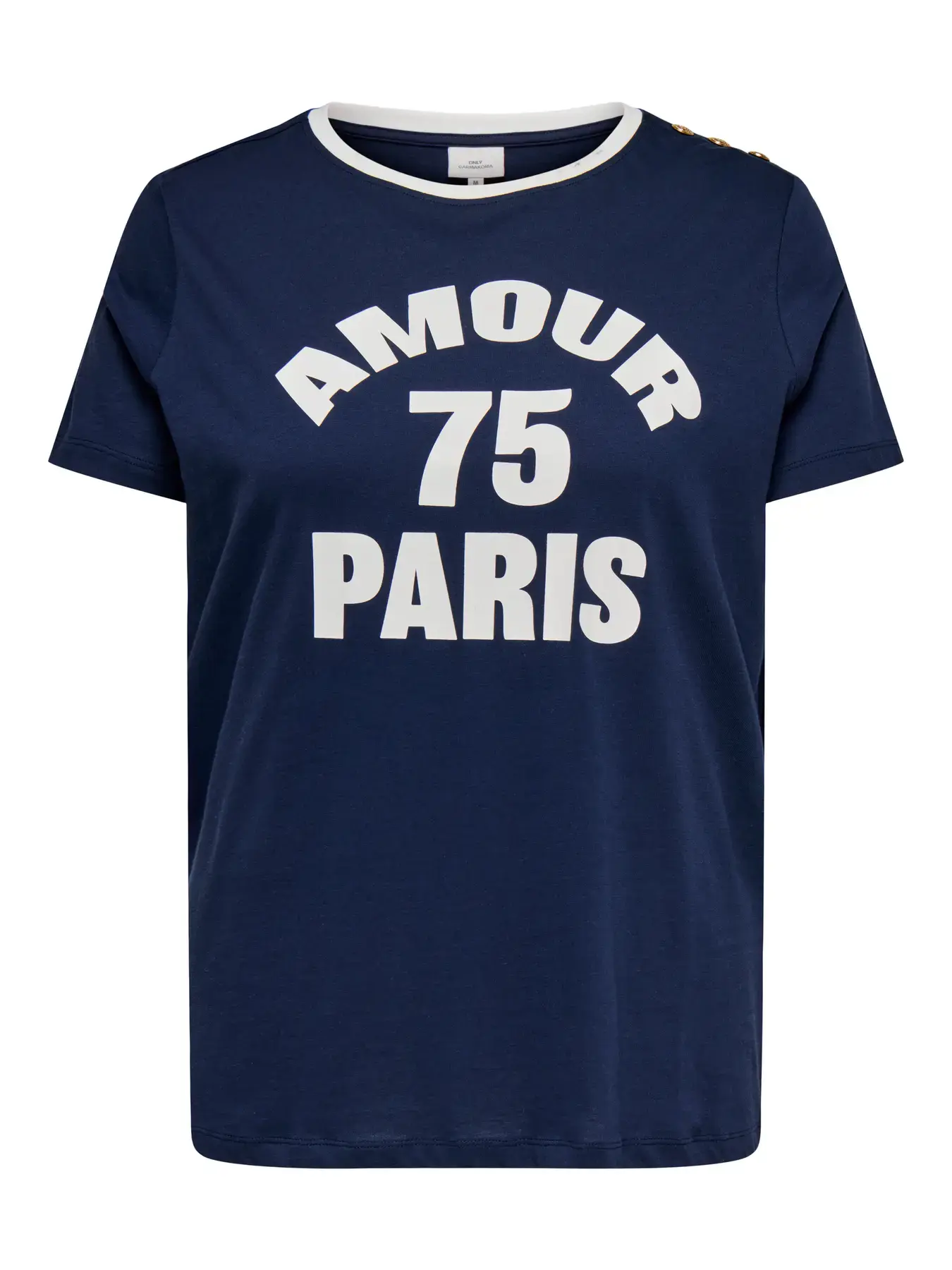 Only ck CARARLET  LIFE S/S O-NECK REG TEE JRS s6 - Navy Blazer AMOUR, S-42/44