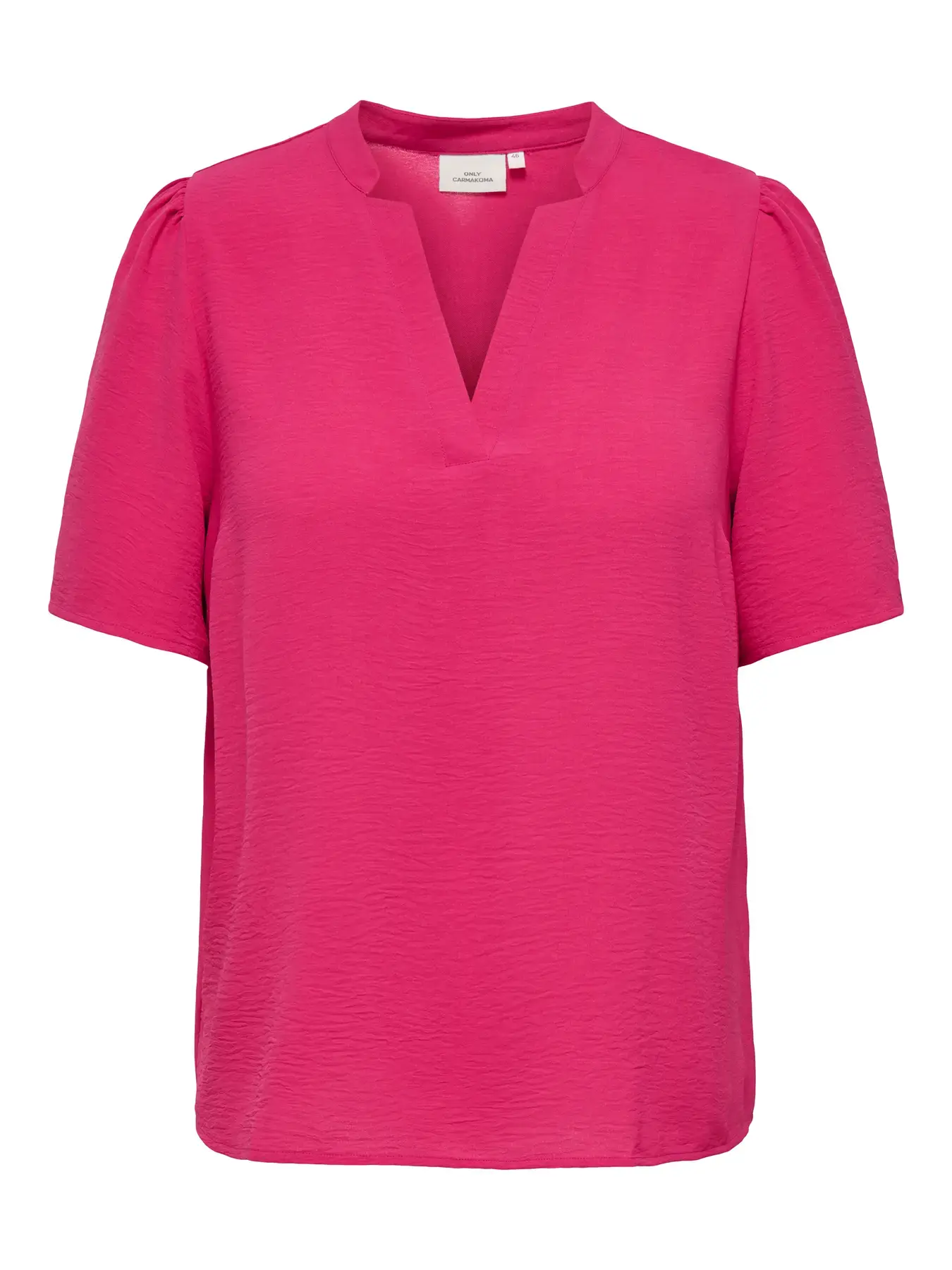 CARNOEMI LIFE 2/4 V-NECK BLOUSE WVN s6 - Pink Yarrow, 46